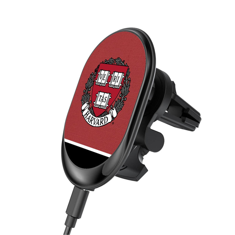 Harvard Crimson Endzone Solid Wireless Car Charger