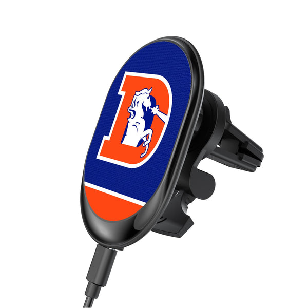Denver Broncos 1993-1996 Historic Collection Solid Wordmark Wireless Car Charger