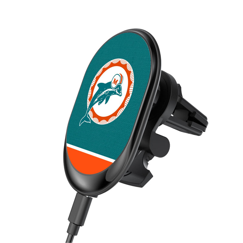 Miami Dolphins 1966-1973 Historic Collection Solid Wordmark Wireless Car Charger