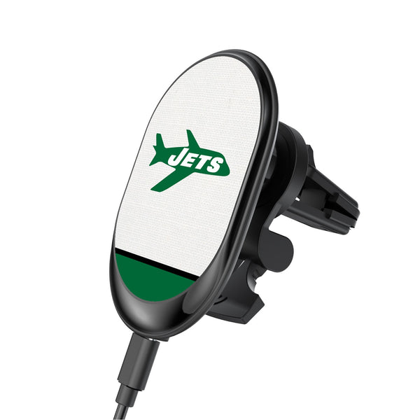 New York Jets 1963 Historic Collection Solid Wordmark Wireless Car Charger