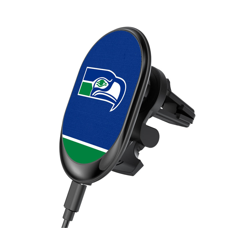 Seattle Seahawks Solid Wordmark Wireless Car Charger