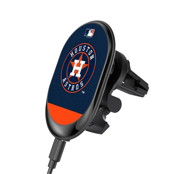 Houston Astros Solid Wordmark Wireless Car Charger