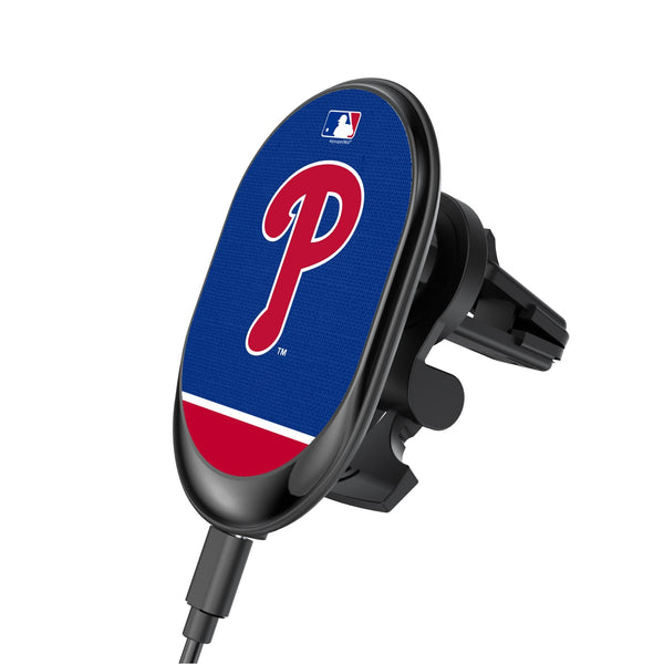 Philadelphia Phillies Solid Wordmark Wireless Car Charger