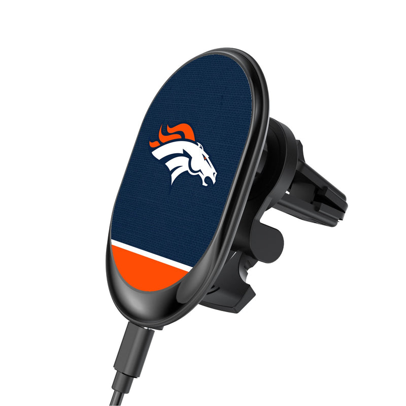 Denver Broncos Solid Wordmark Wireless Car Charger
