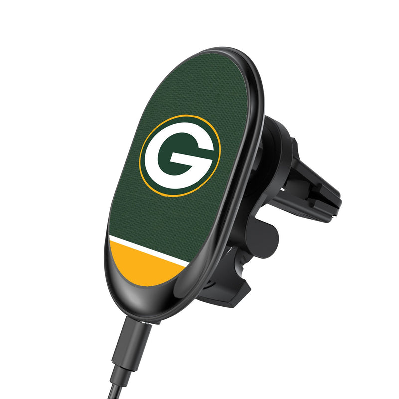 Green Bay Packers Solid Wordmark Wireless Car Charger