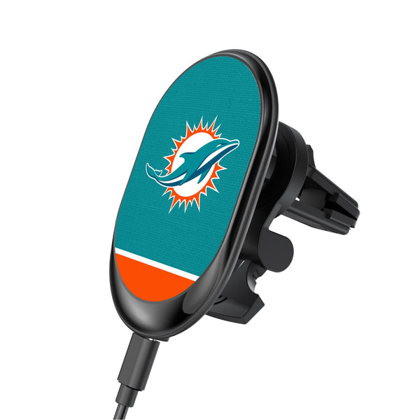 Miami Dolphins Solid Wordmark Wireless Car Charger