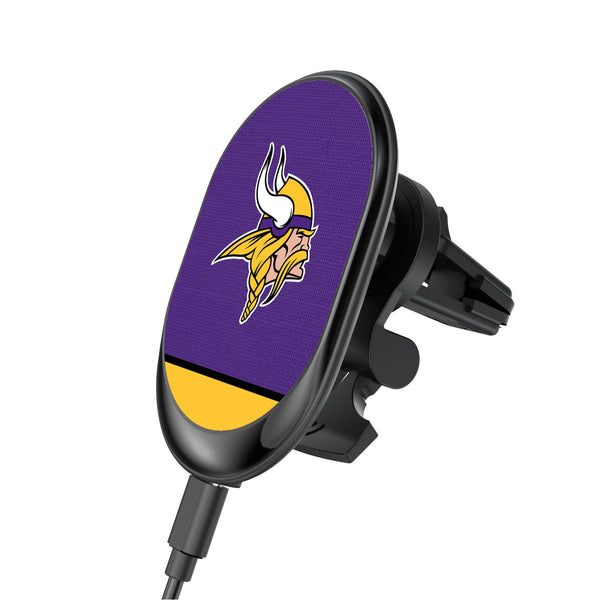 Minnesota Vikings Solid Wordmark Wireless Car Charger
