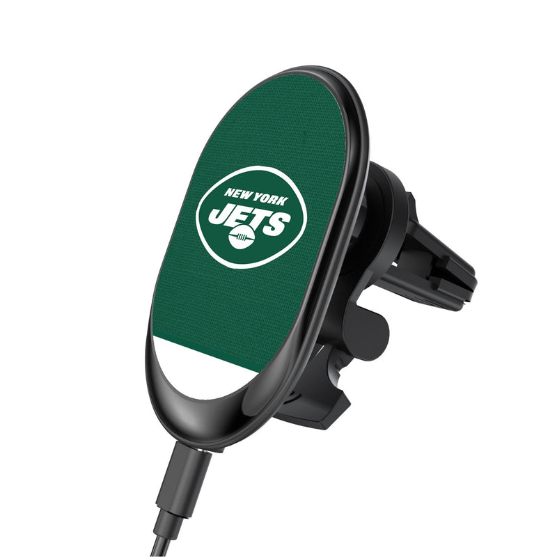 New York Jets Solid Wordmark Wireless Car Charger