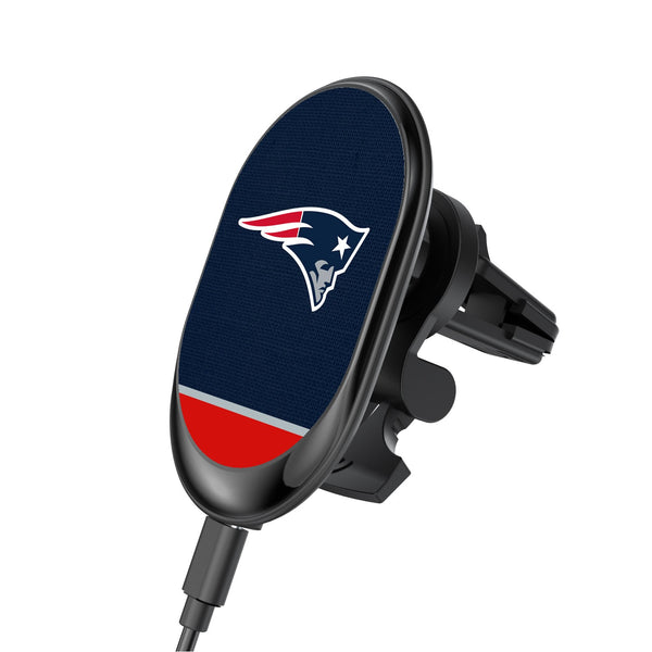 New England Patriots Solid Wordmark Wireless Car Charger