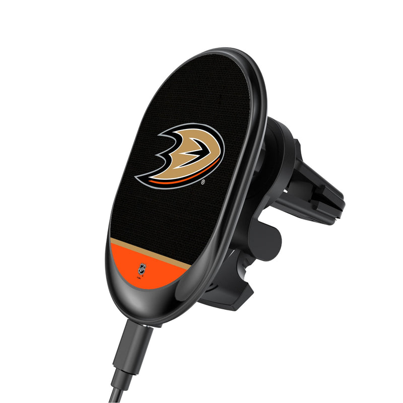 Anaheim Ducks Solid Wordmark Wireless Car Charger