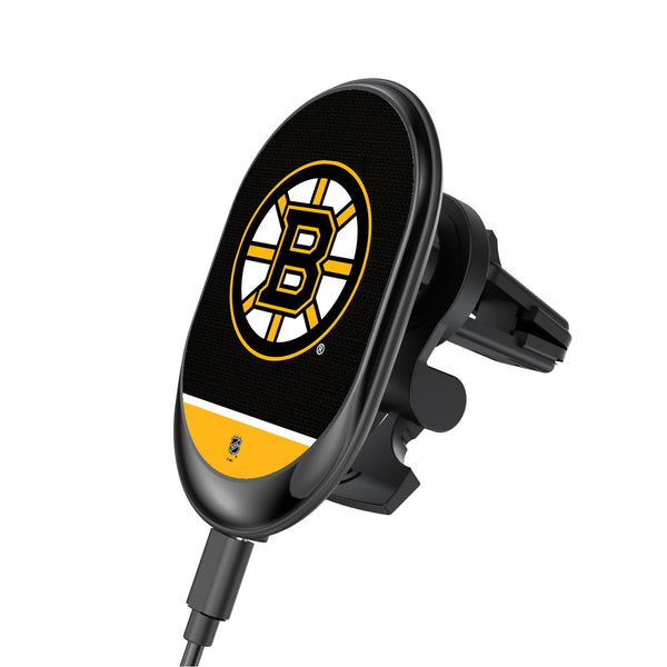 Boston Bruins Solid Wordmark Wireless Car Charger