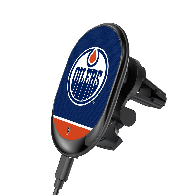 Edmonton Oilers Solid Wordmark Wireless Car Charger