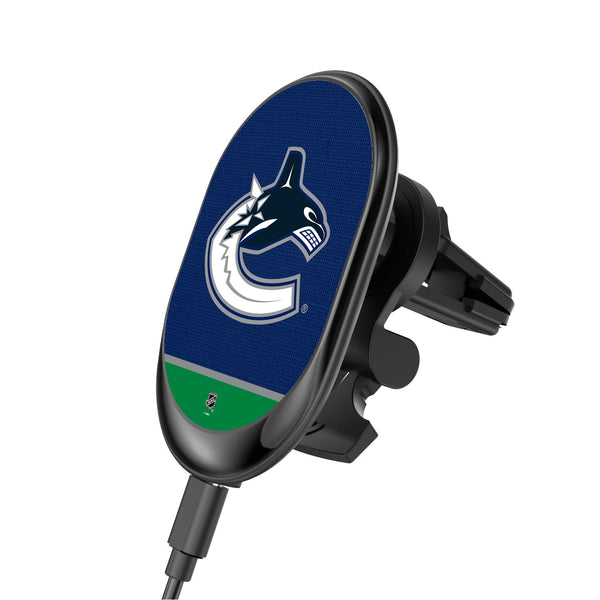 Vancouver Canucks Solid Wordmark Wireless Car Charger