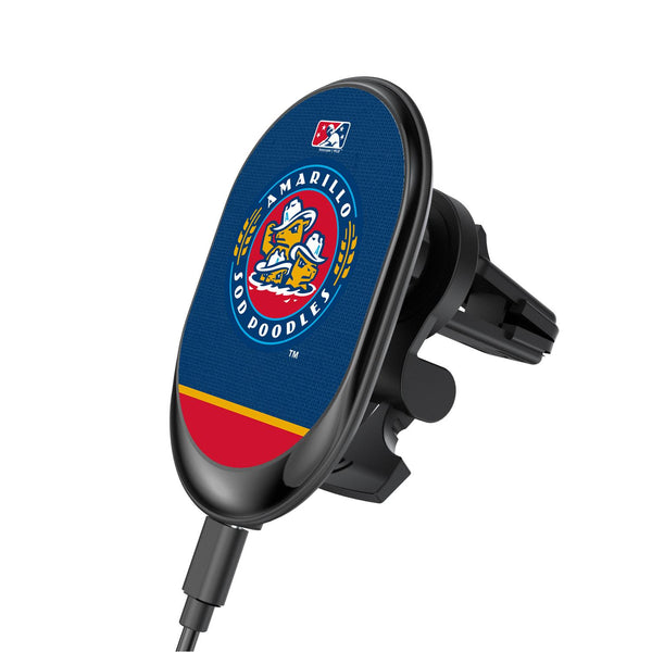 Amarillo Sod Poodles Solid Wordmark Wireless Car Charger