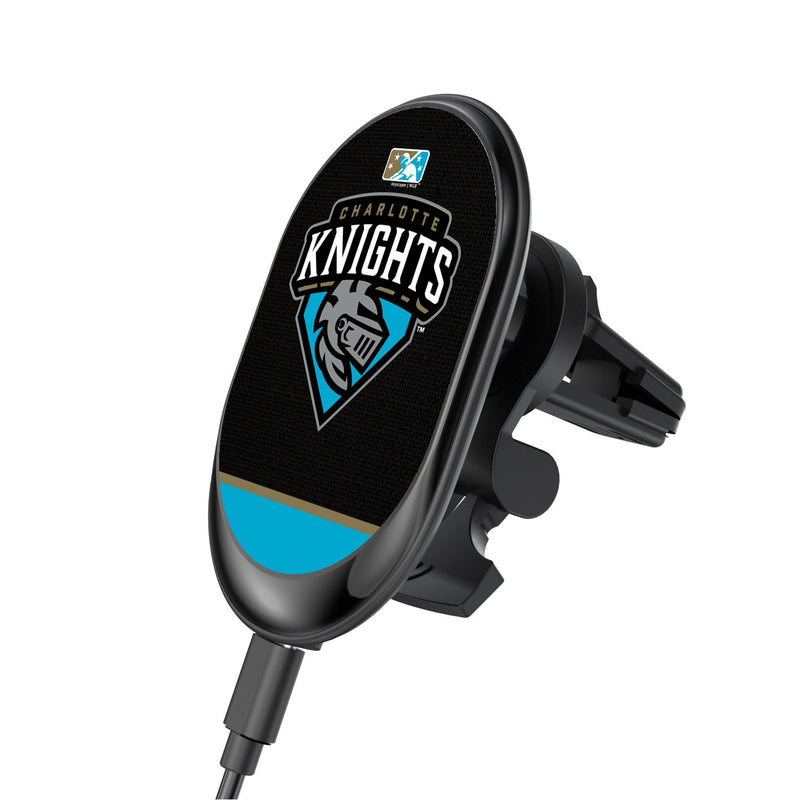 Charlotte Knights Solid Wordmark Wireless Car Charger