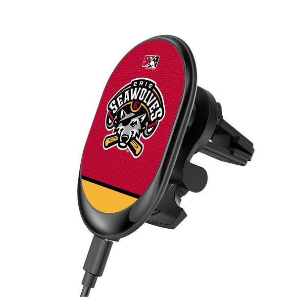 Erie SeaWolves Solid Wordmark Wireless Car Charger