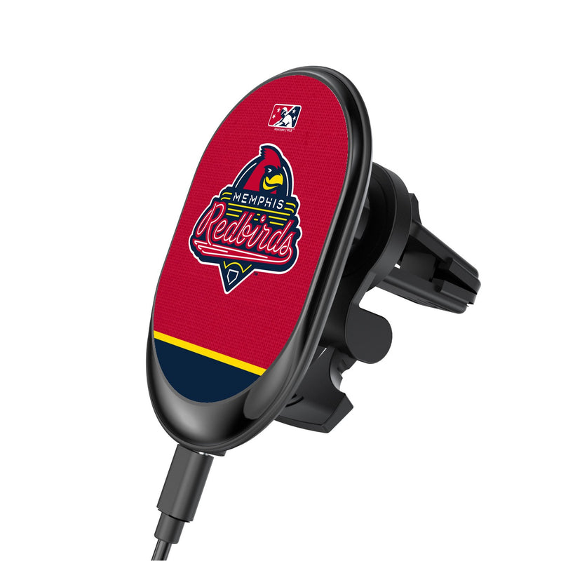Memphis Redbirds Solid Wordmark Wireless Car Charger