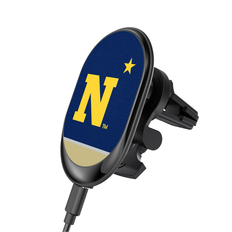 Naval Academy Midshipmen Endzone Solid Wireless Car Charger