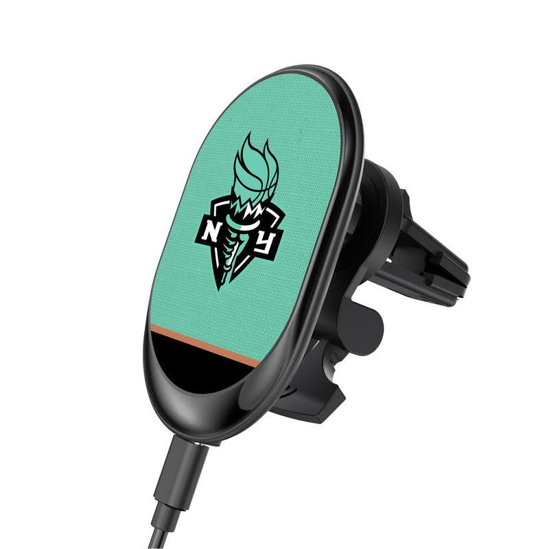 New York Liberty Solid Wordmark Wireless Car Charger