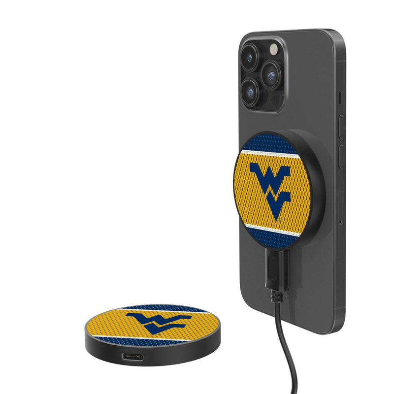 West Virginia Mountaineers Mesh 15-Watt Wireless Magnetic Charger