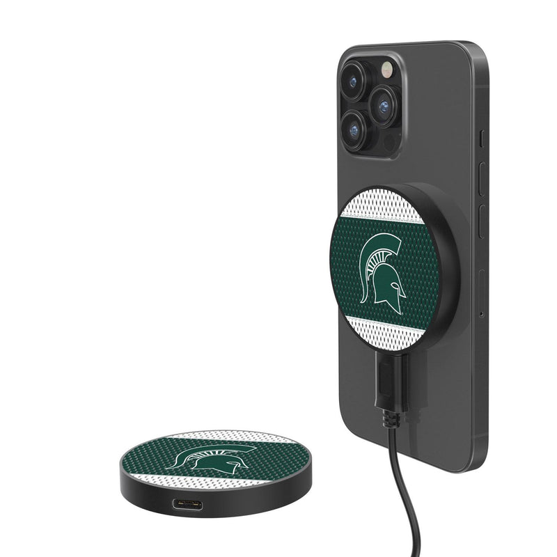 Michigan State Spartans Mesh 15-Watt Wireless Magnetic Charger