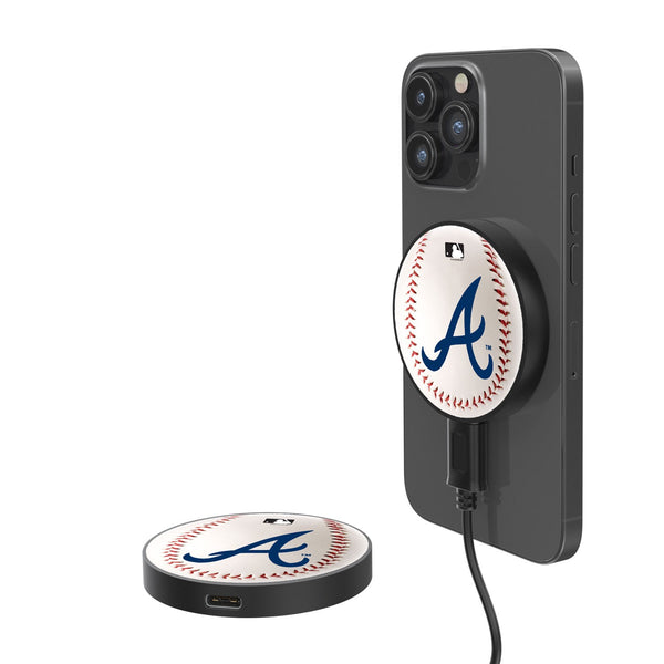 Atlanta Braves Baseball 15-Watt Wireless Magnetic Charger