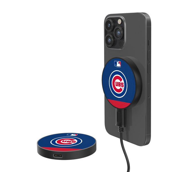 Chicago Cubs Stripe 15-Watt Wireless Magnetic Charger