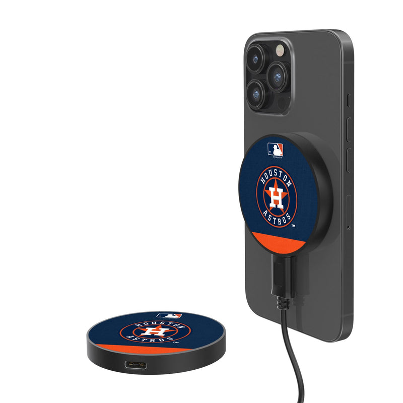 Houston Astros Stripe 15-Watt Wireless Magnetic Charger