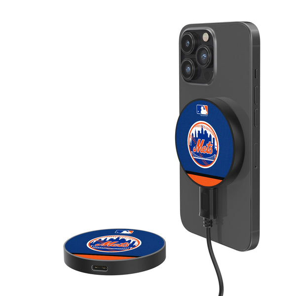 New York Mets Stripe 15-Watt Wireless Magnetic Charger