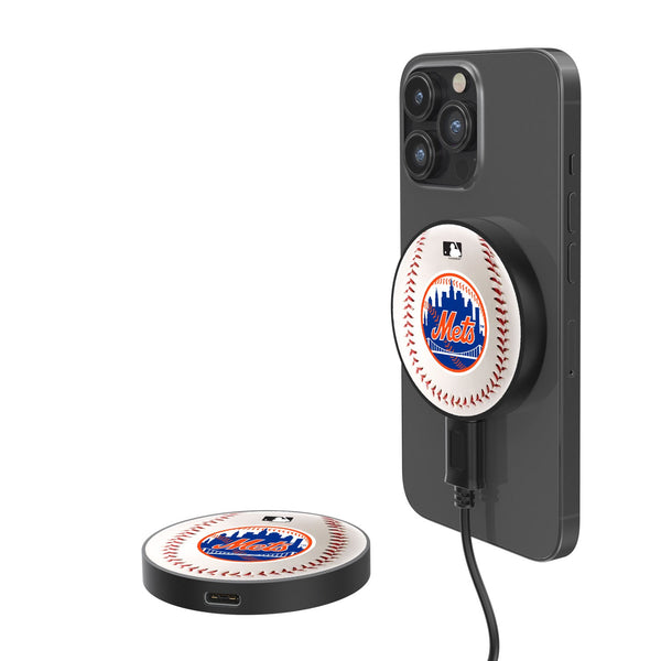 New York Mets Baseball 15-Watt Wireless Magnetic Charger