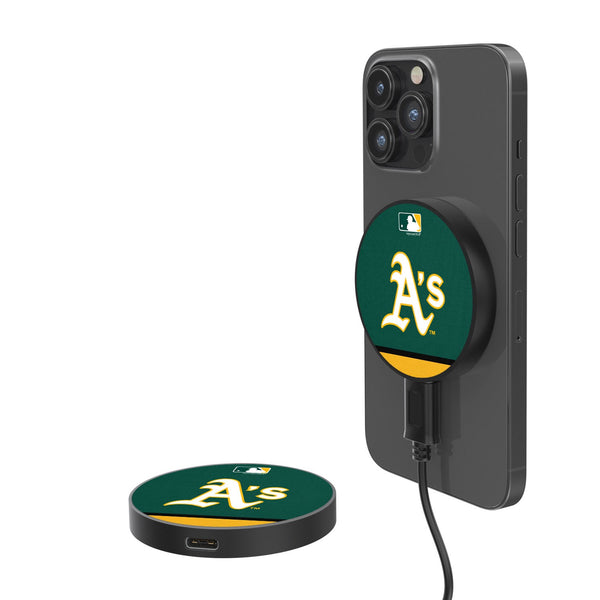 Oakland Athletics Stripe 15-Watt Wireless Magnetic Charger