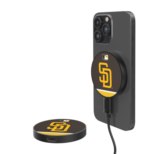 San Diego Padres Stripe 15-Watt Wireless Magnetic Charger