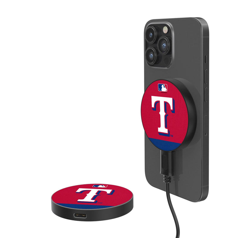 Texas Rangers Stripe 15-Watt Wireless Magnetic Charger