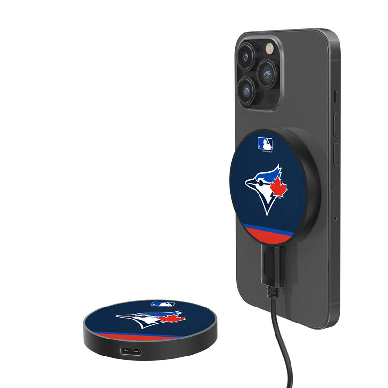 Toronto Blue Jays Stripe 15-Watt Wireless Magnetic Charger