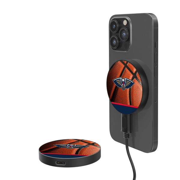 New Orleans Pelicans Basketball 15-Watt Wireless Magnetic Charger
