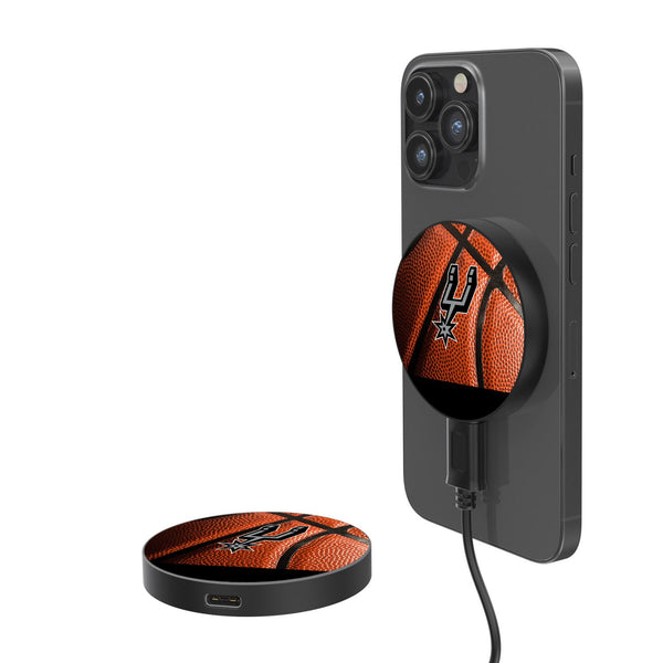 San Antonio Spurs Basketball 15-Watt Wireless Magnetic Charger
