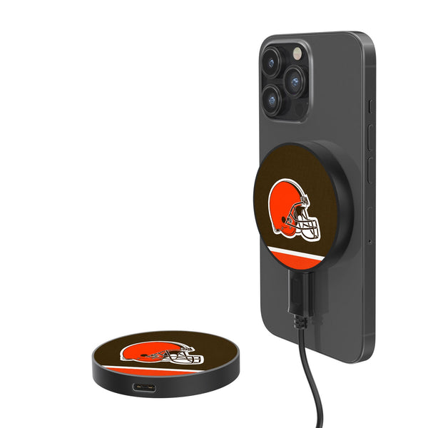 Cleveland Browns Stripe 15-Watt Wireless Magnetic Charger