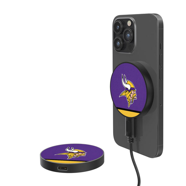 Minnesota Vikings Stripe 15-Watt Wireless Magnetic Charger
