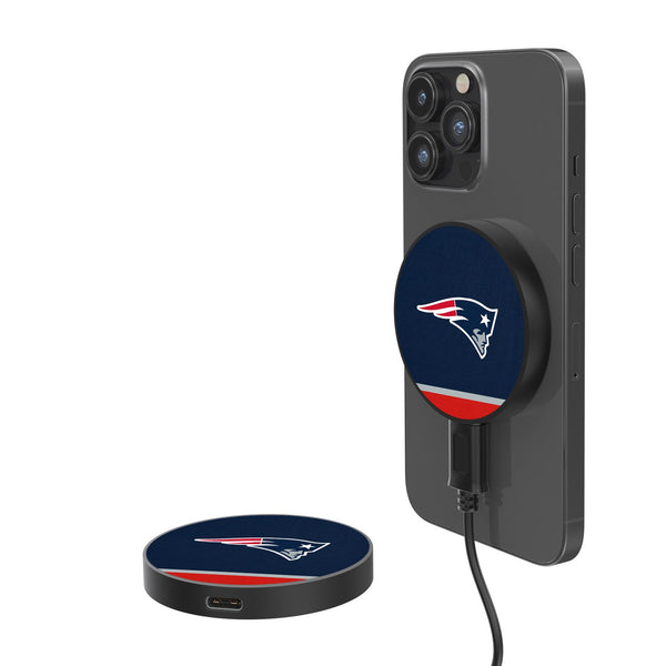 New England Patriots Stripe 15-Watt Wireless Magnetic Charger