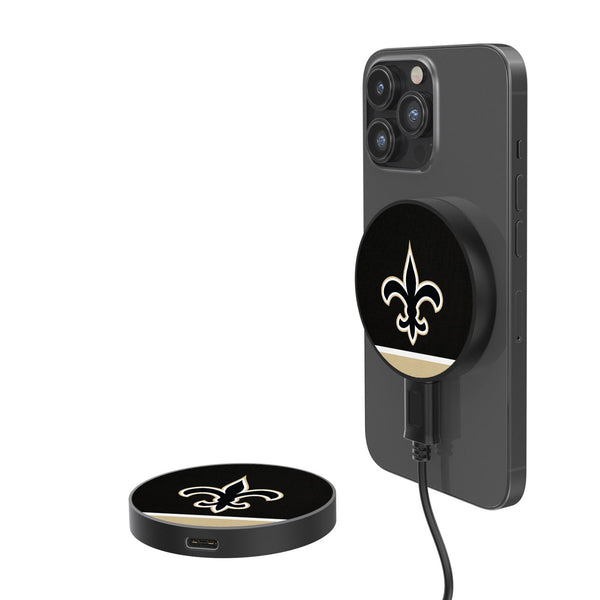 New Orleans Saints Stripe 15-Watt Wireless Magnetic Charger