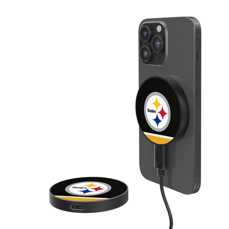 Pittsburgh Steelers Stripe 15-Watt Wireless Magnetic Charger