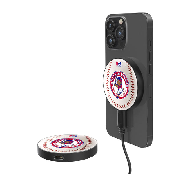 Buffalo Bisons Baseball 15-Watt Wireless Magnetic Charger