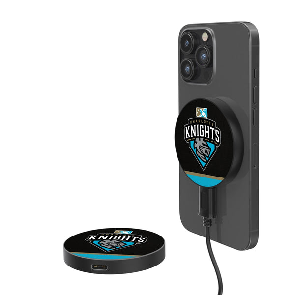 Charlotte Knights Stripe 15-Watt Wireless Magnetic Charger