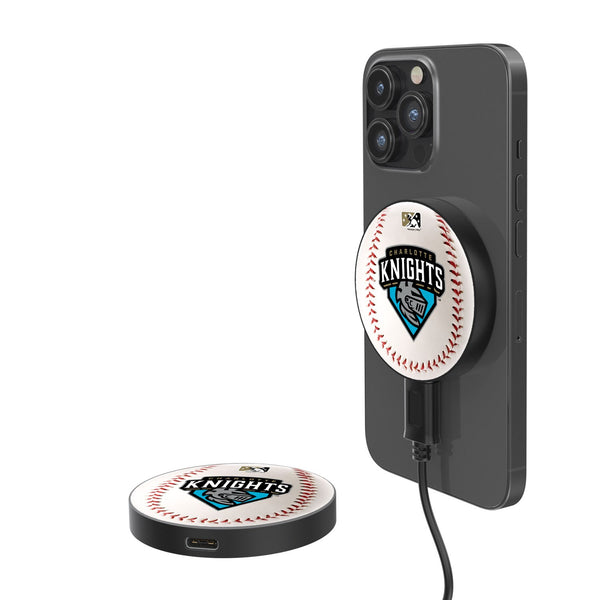 Charlotte Knights Baseball 15-Watt Wireless Magnetic Charger
