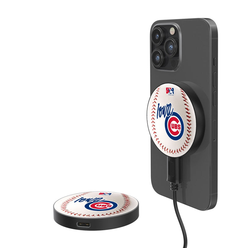 Iowa Cubs Baseball 15-Watt Wireless Magnetic Charger