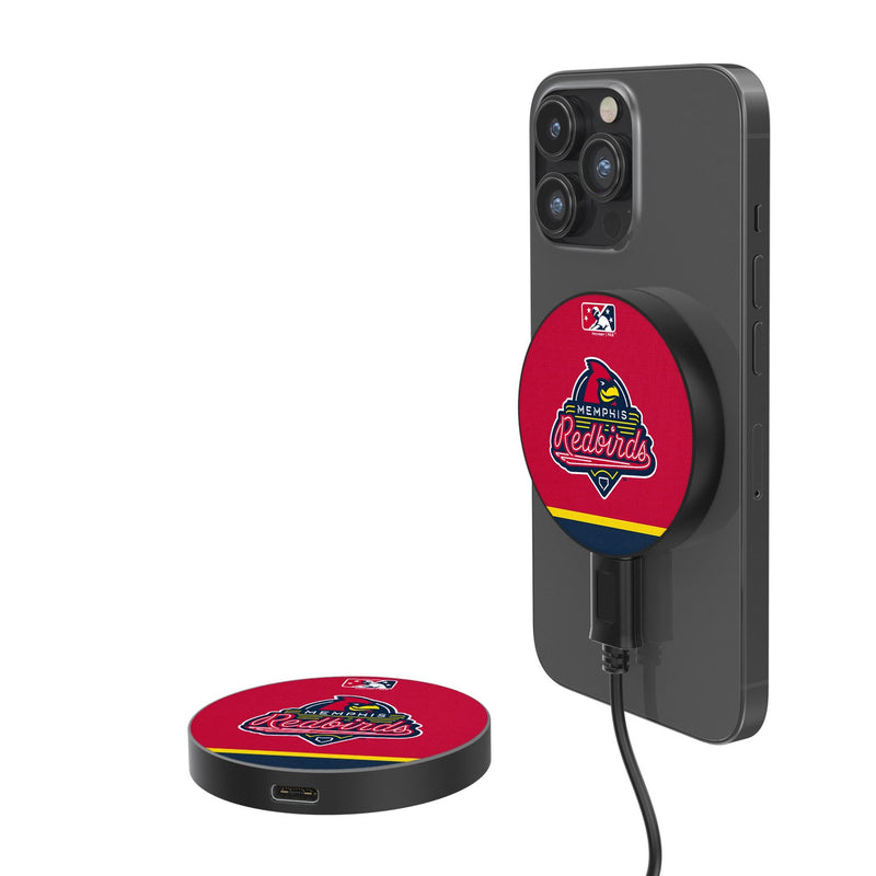 Memphis Redbirds Stripe 15-Watt Wireless Magnetic Charger