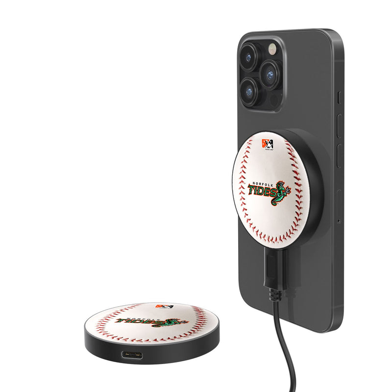 Norfolk Tides Baseball 15-Watt Wireless Magnetic Charger