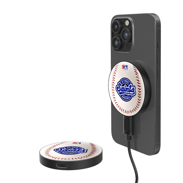 St. Paul Saints Baseball 15-Watt Wireless Magnetic Charger