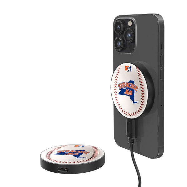 Syracuse Mets Baseball 15-Watt Wireless Magnetic Charger