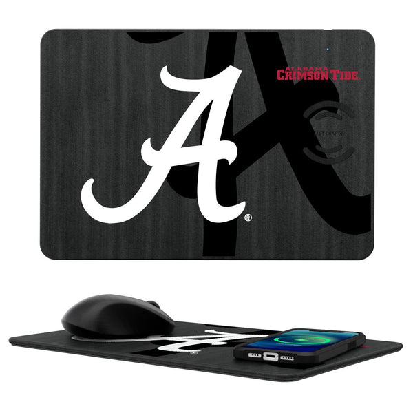 Alabama Crimson Tide Monocolor Tilt 15-Watt Wireless Charger and Mouse Pad